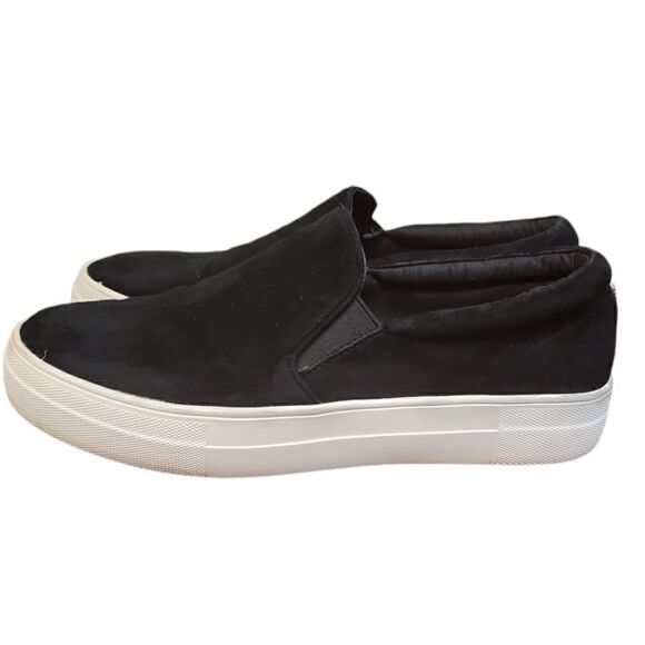 Steve Madden Gills Black Suede Platform Loafers 9 - Picture 3 of 9